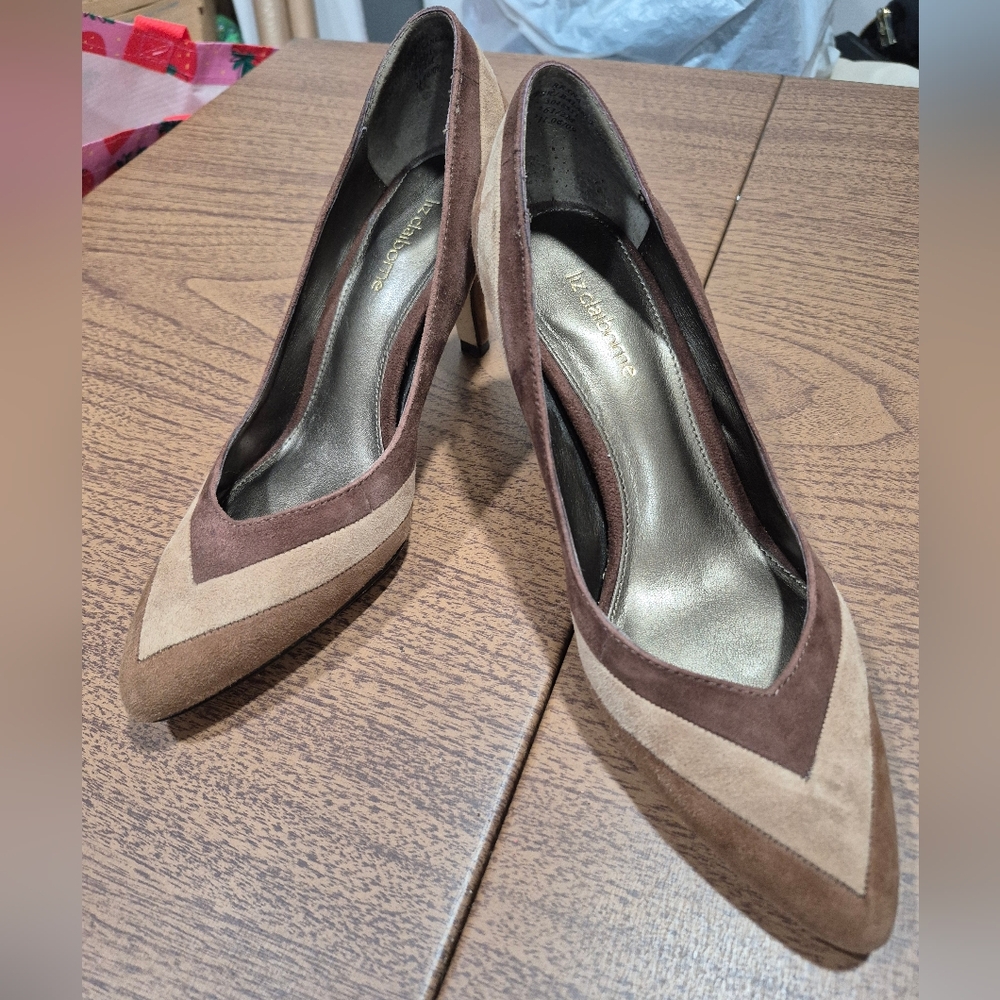 Unique Suede Leather Liz Claiborne Heels